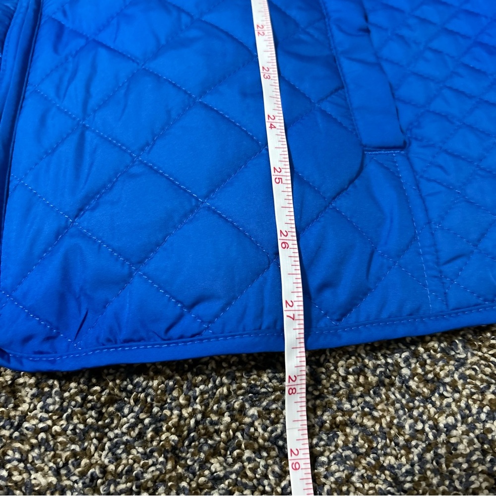 Talbots women’s XL blue quilted puffer vest fall winter outdoor layering - Picture 9 of 9